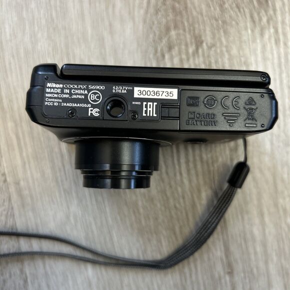 Nikon Coolpix S6900 Black Compact Digital Camera Touchscreen FOR PARTS Read - Picture 4 of 9